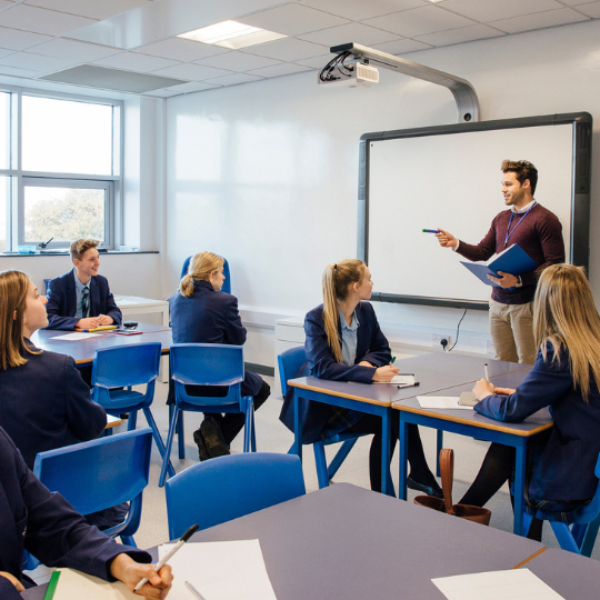 Teacher in a classroom